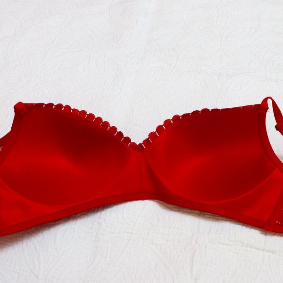 Lucky Brand | Red Lace Bra Size 36C Wireless, Lightly Padded - Picture 5 of 10